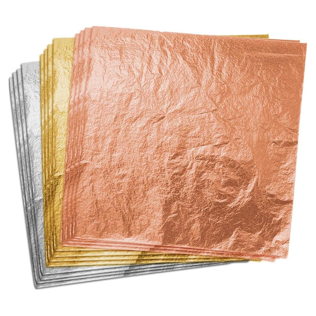 Hojas de Oro Paxcoo 300 Pcs para Manualidades y Joyería