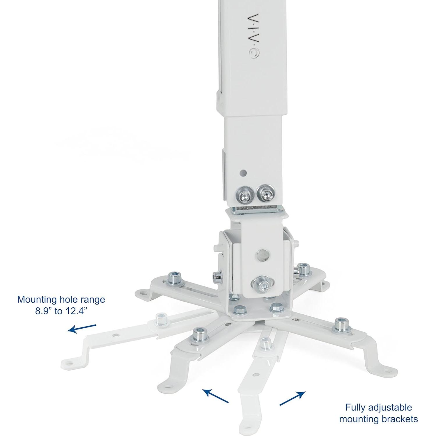 Soporte de Proyector Universal VIVO MOUNT-VP06W Ajustable Blanco