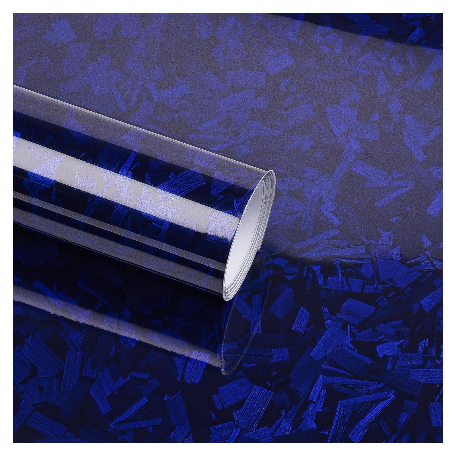 Envoltura de Vinilo Lypumso Carbono Forjado Azul 0.30m x 3.05m