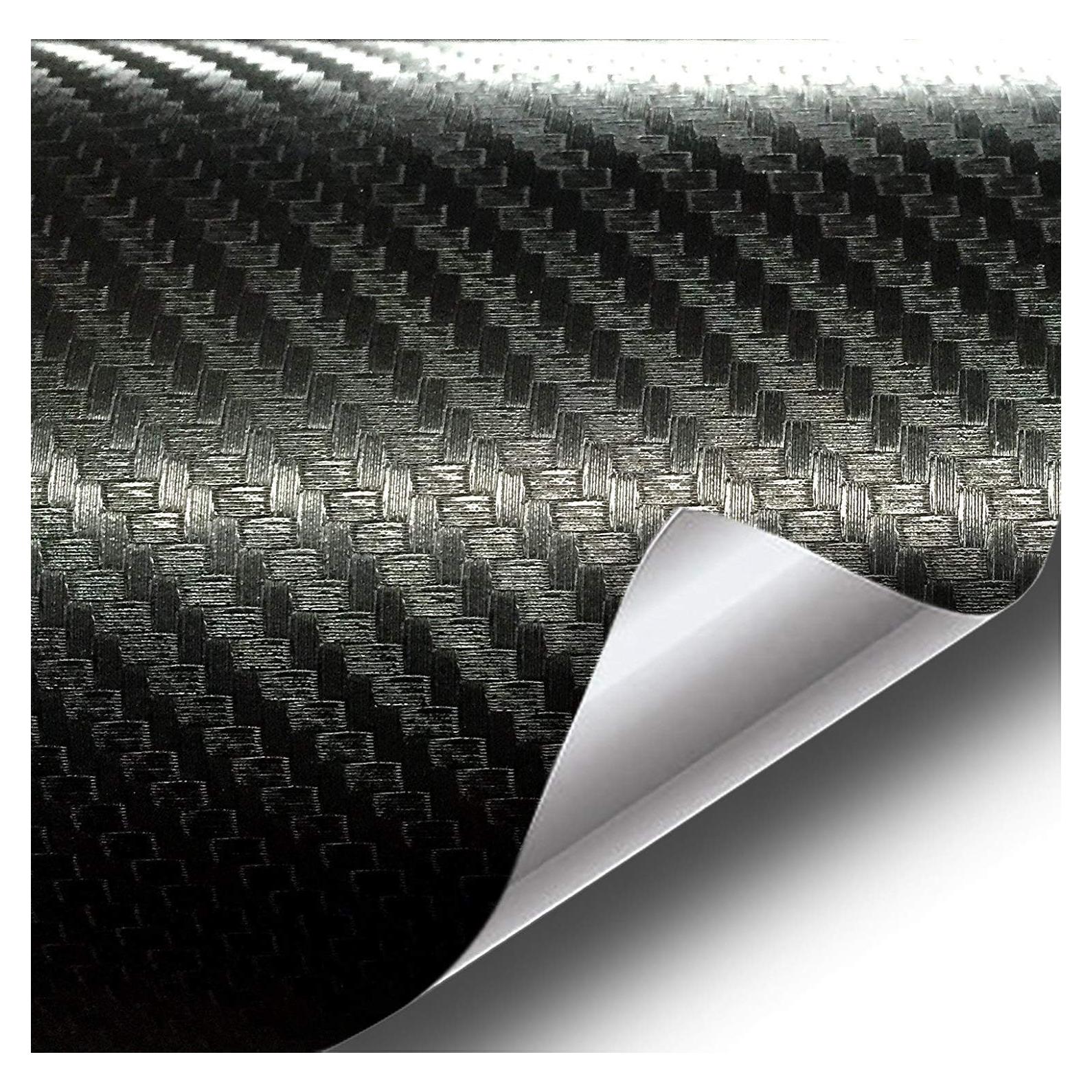 Vinilo Envoltura Fibra de Carbono Negra VViViD 6.1m x 1.5m