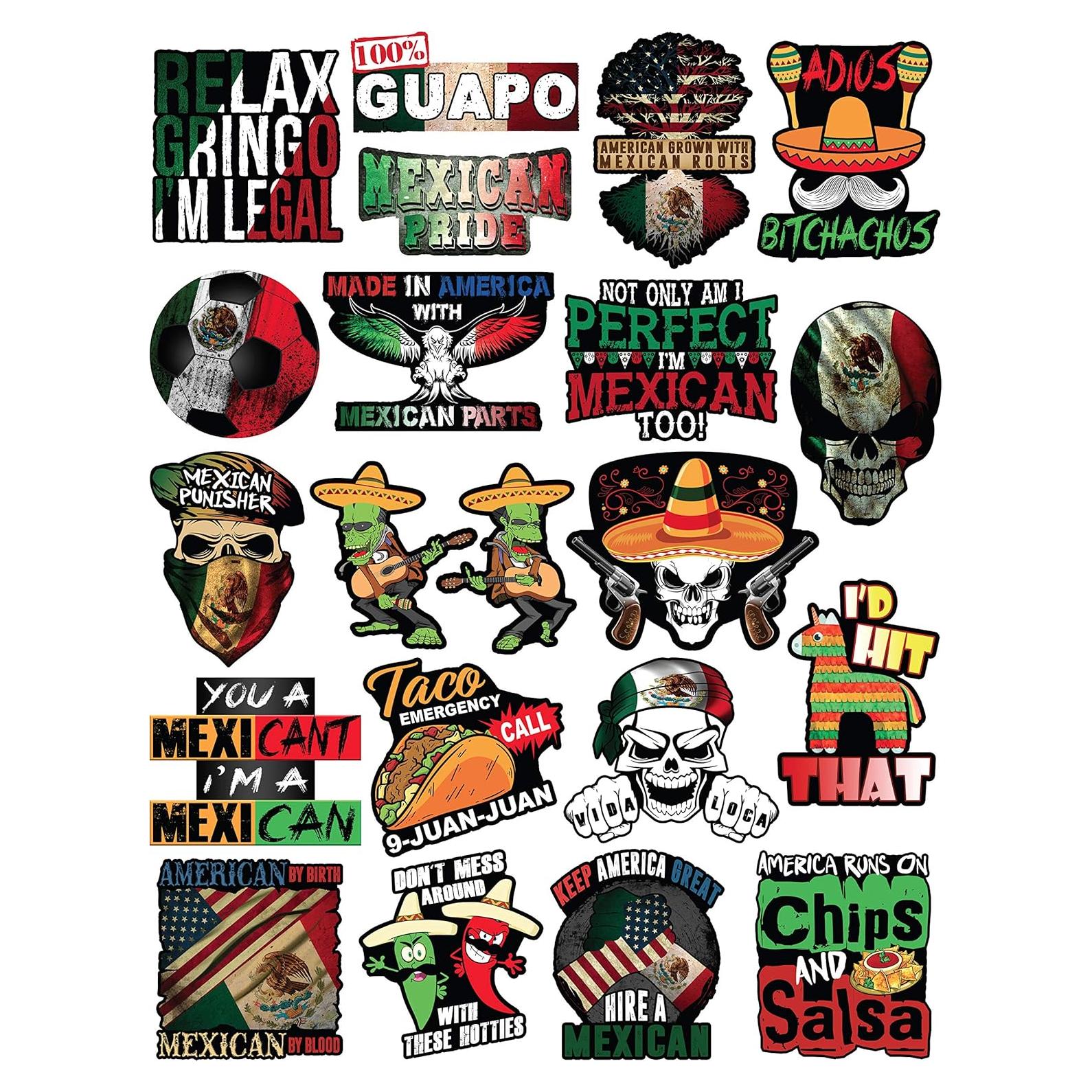 Calcomanías de Vinilo Kakembo - 20 Piezas Multicolor para Casco y Laptop