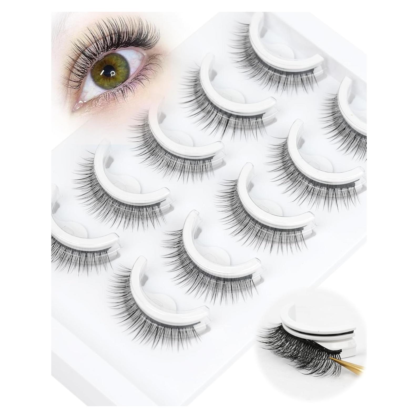 Pestañas Postizas Reutilizables Obeyalash 10mm 5 Pares Autoadhesivas