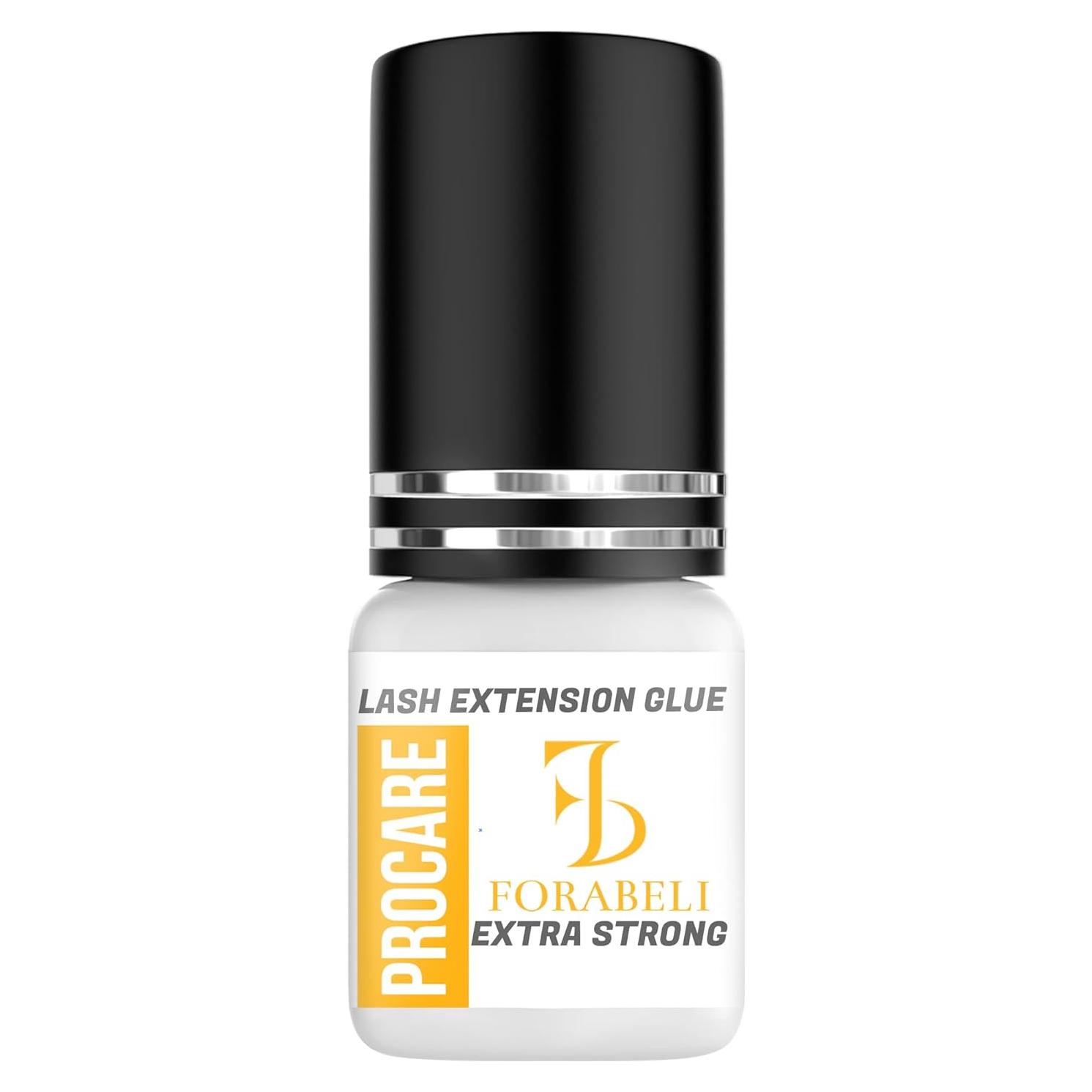 Adhesivo Profesional para Extensiones de Pestañas Forabeli Pro Care, Secado Rápido 1-2 Segundos, Retención 8 Semanas