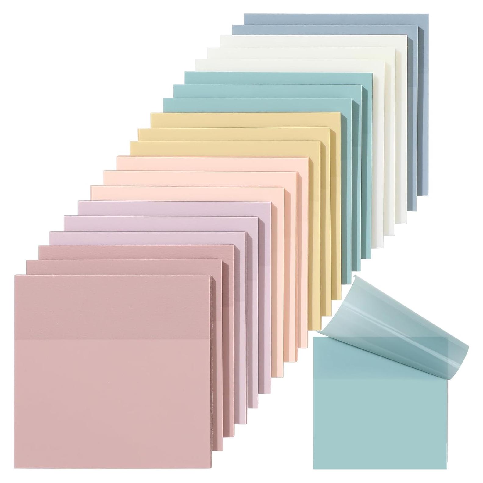 Notas Adhesivas Transparentes VITEVER 1000 Hojas 7 Colores 7.62x7.62 cm