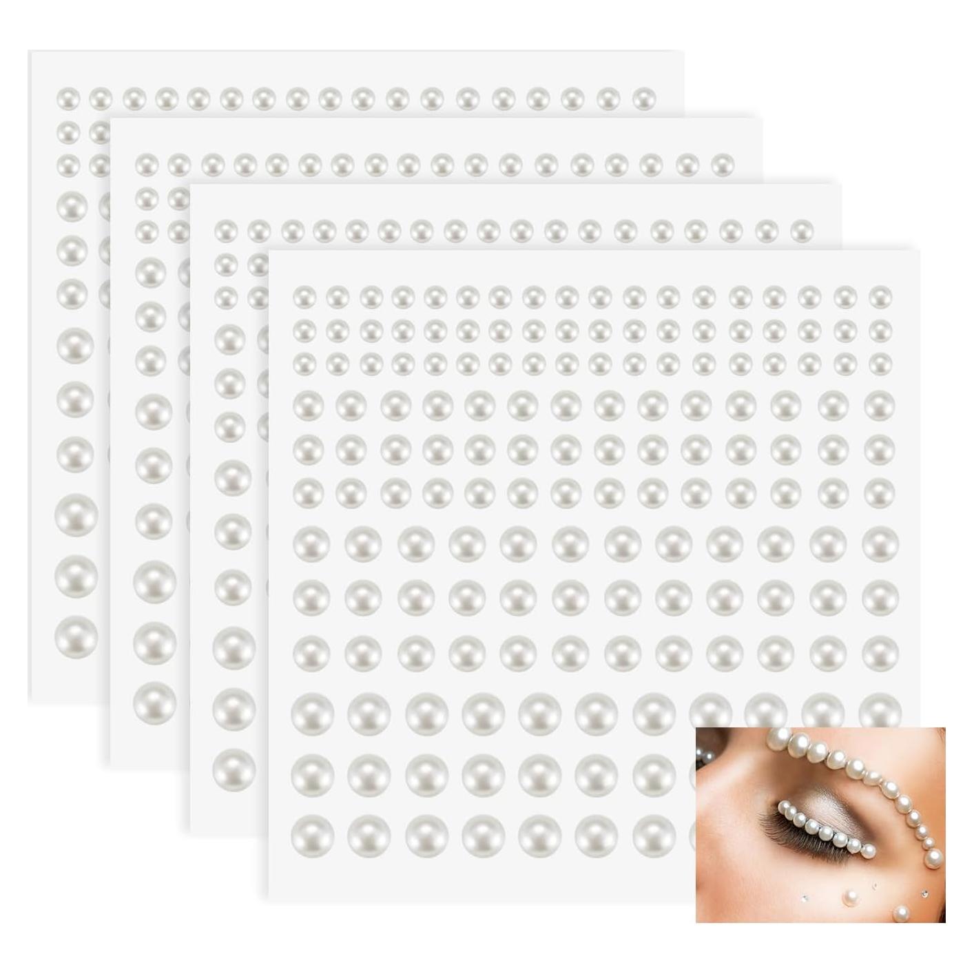 BlingKingdom 660pcs Perlas Autoadhesivas Blancas para Manualidades