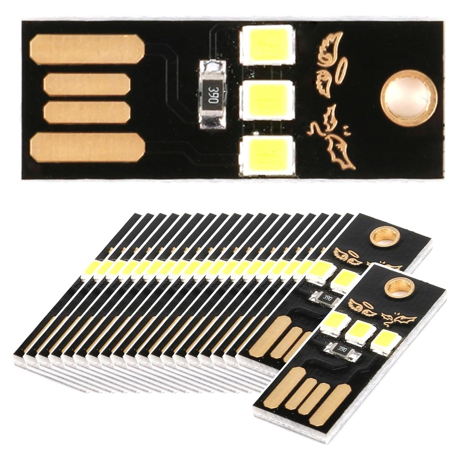 20 Luces LED USB Ultra Delgadas JESSINIE para Laptop y Camping