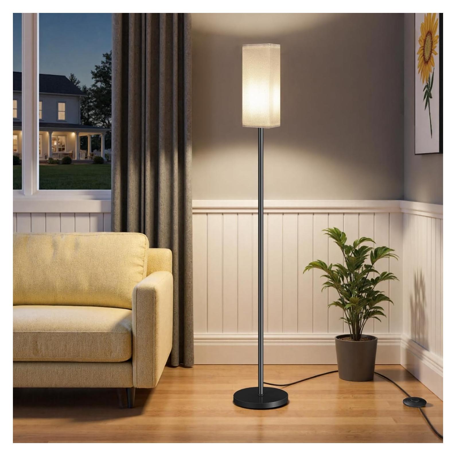 Lámpara de Pie Moderna Goebleson Y07LD05 Negra y Amarilla