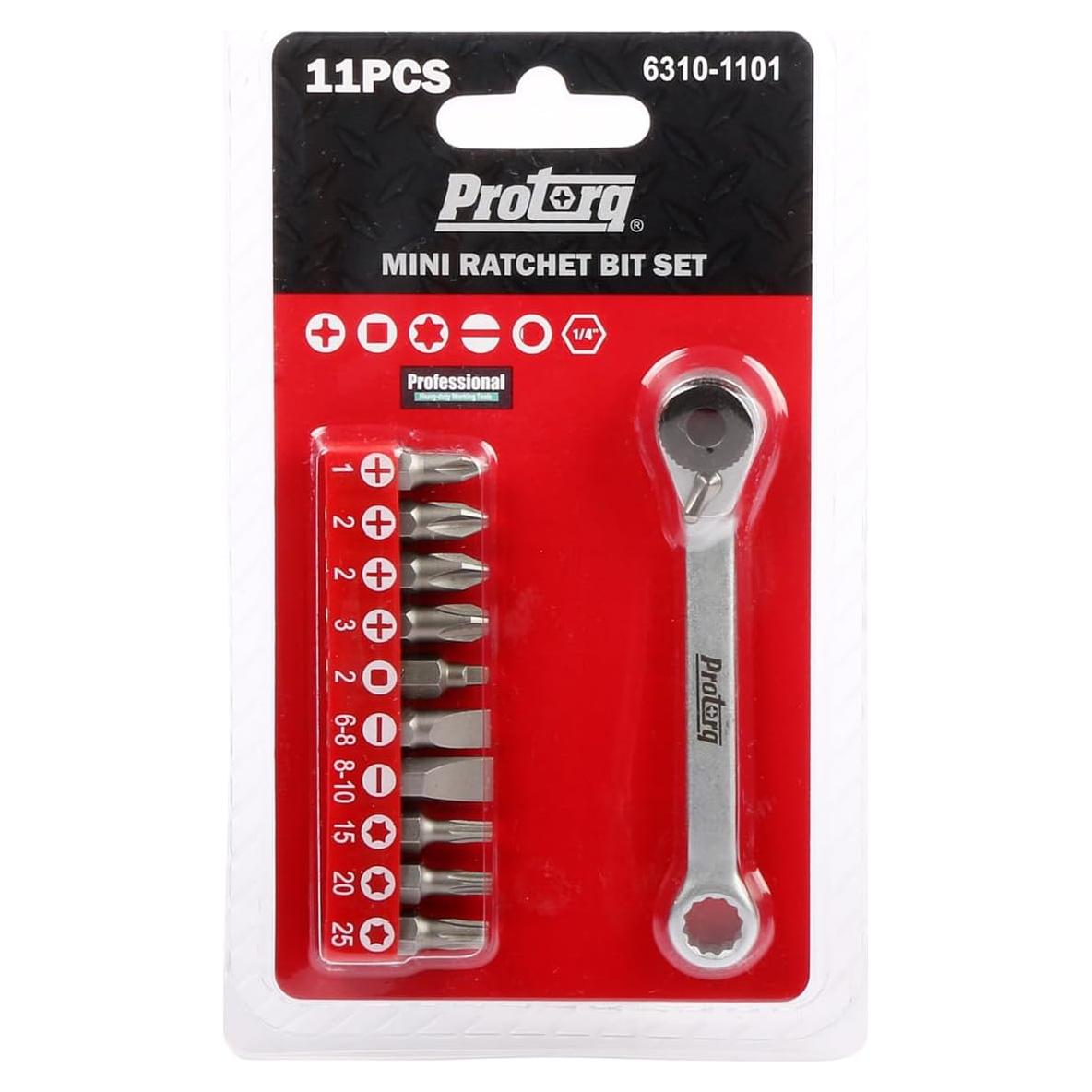 Juego de Puntas de Destornillador Protorq Mini 11 Piezas