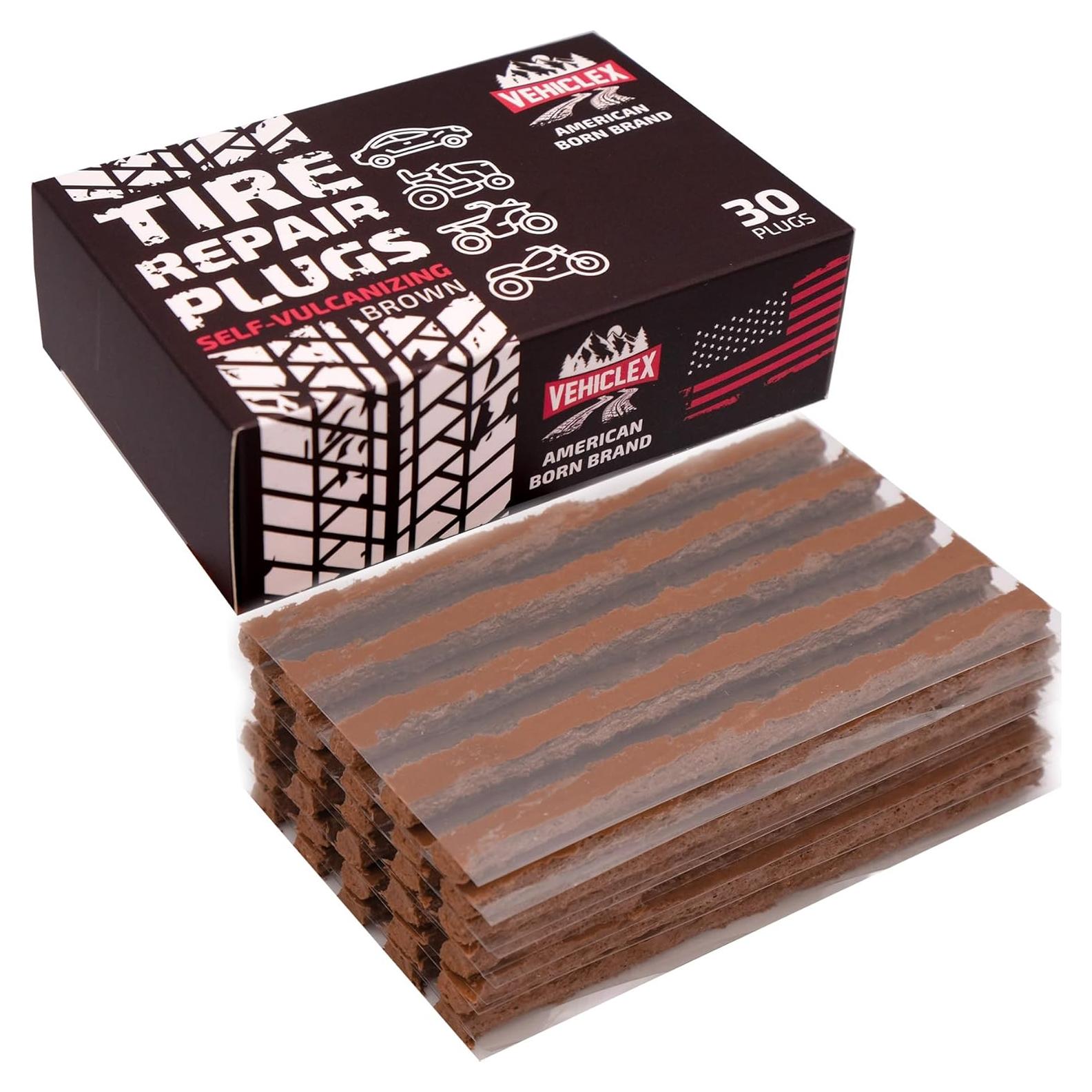 Kit de Reparación de Neumáticos Vehiclex - 30 Piezas Marrón