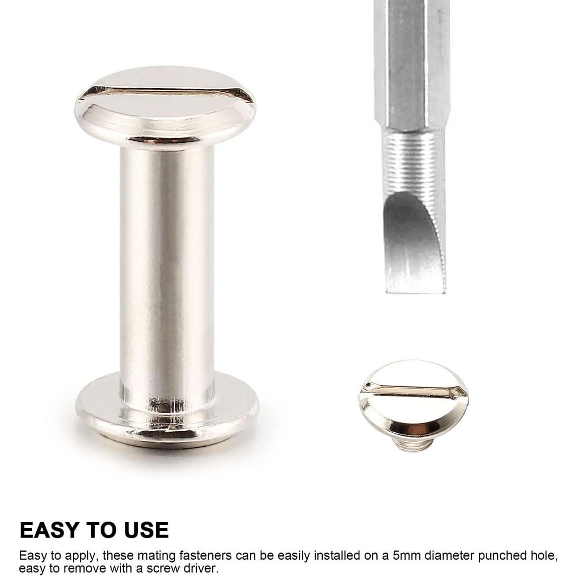 Kit de 100 Tornillos de Poste Chicago Spencer 5 Tamaños