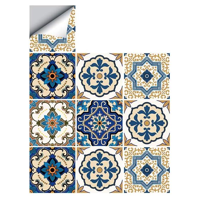 Calcomanías de Azulejos Marroquíes Jacklove 25 Piezas 10x10cm