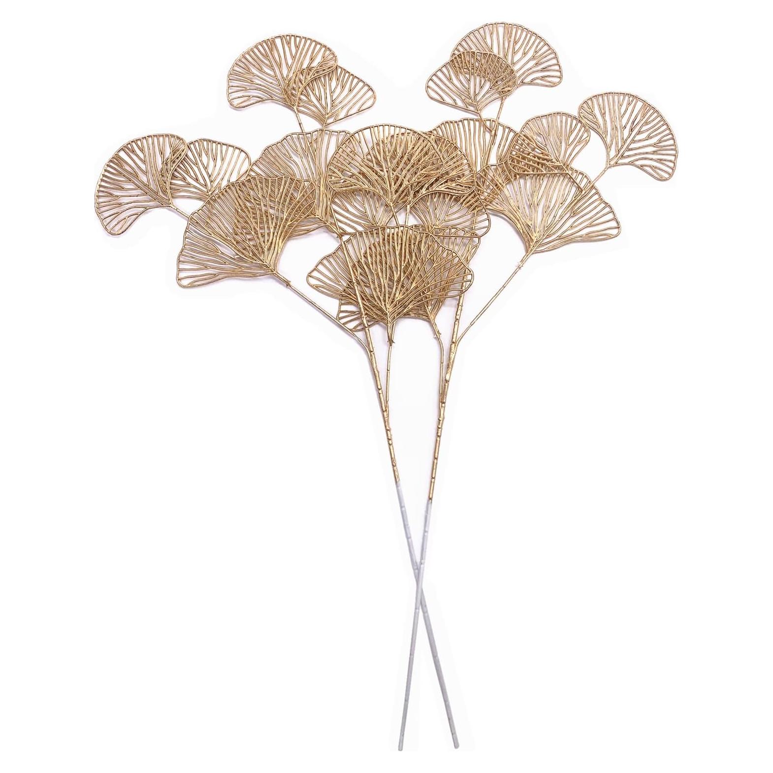 Plantas Artificiales Doradas CATTREE 66 cm - 2 Piezas Decorativas