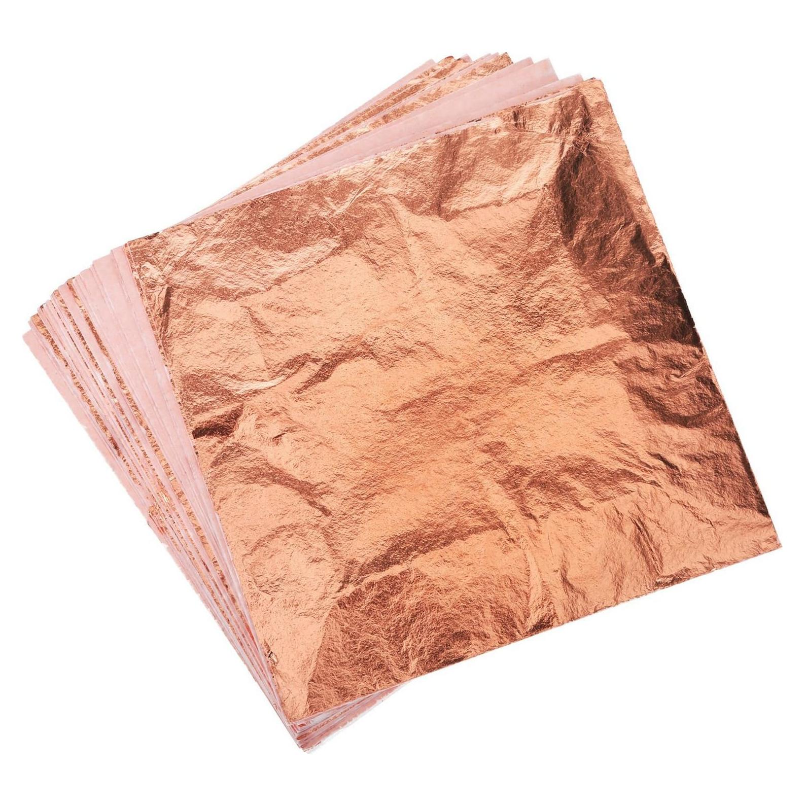 Hojas de Oro Imitación Shappy 100 Piezas 14x14 cm Oro Rosa