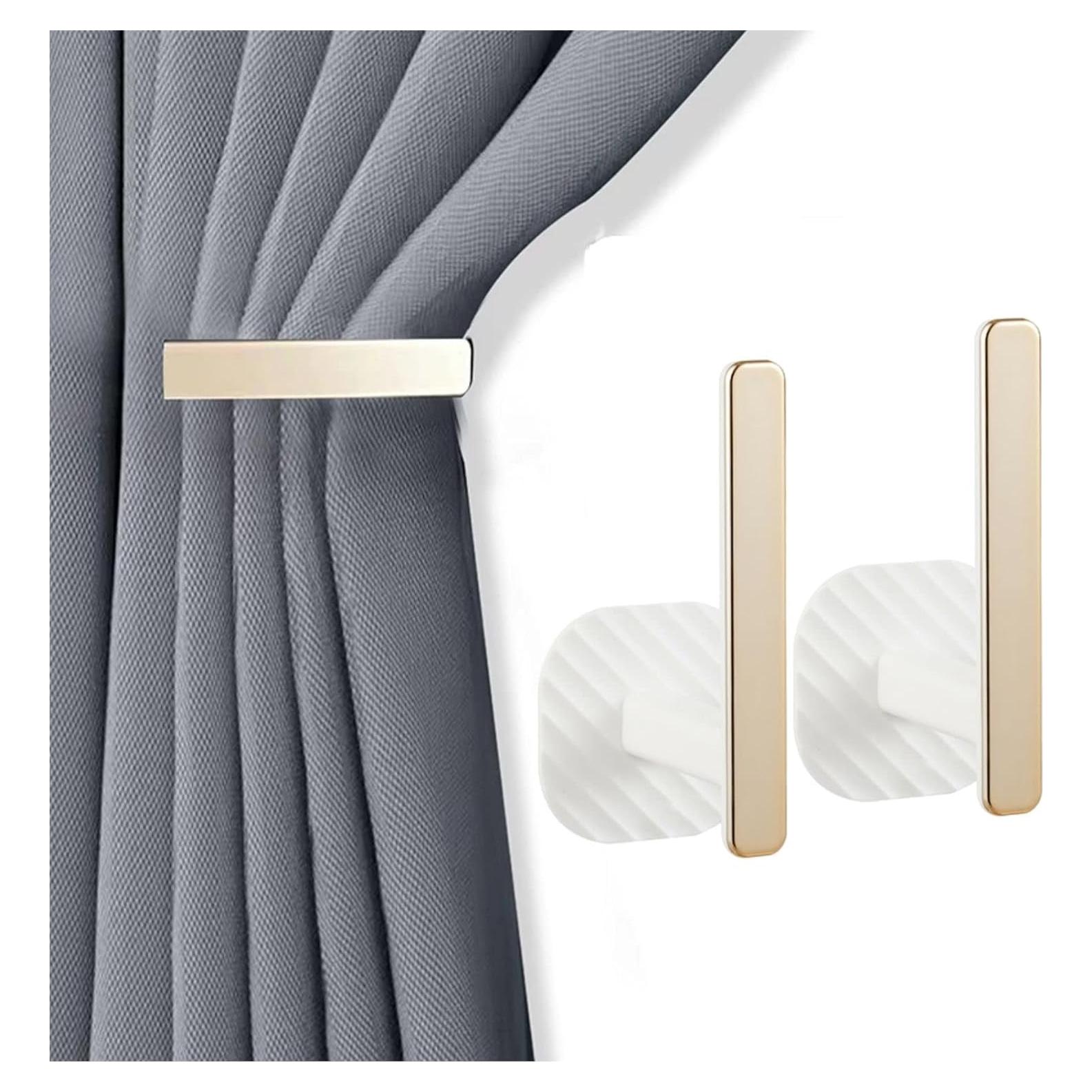 Soportes de Cortina Kinktons Dorados Autoadhesivos 2 Piezas