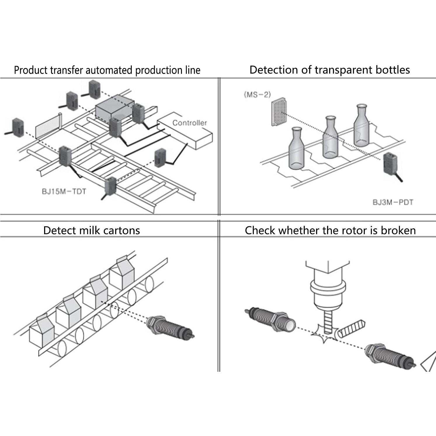 Interruptor Fotoeléctrico Hilitand BEN300 24-240V Detección 3m