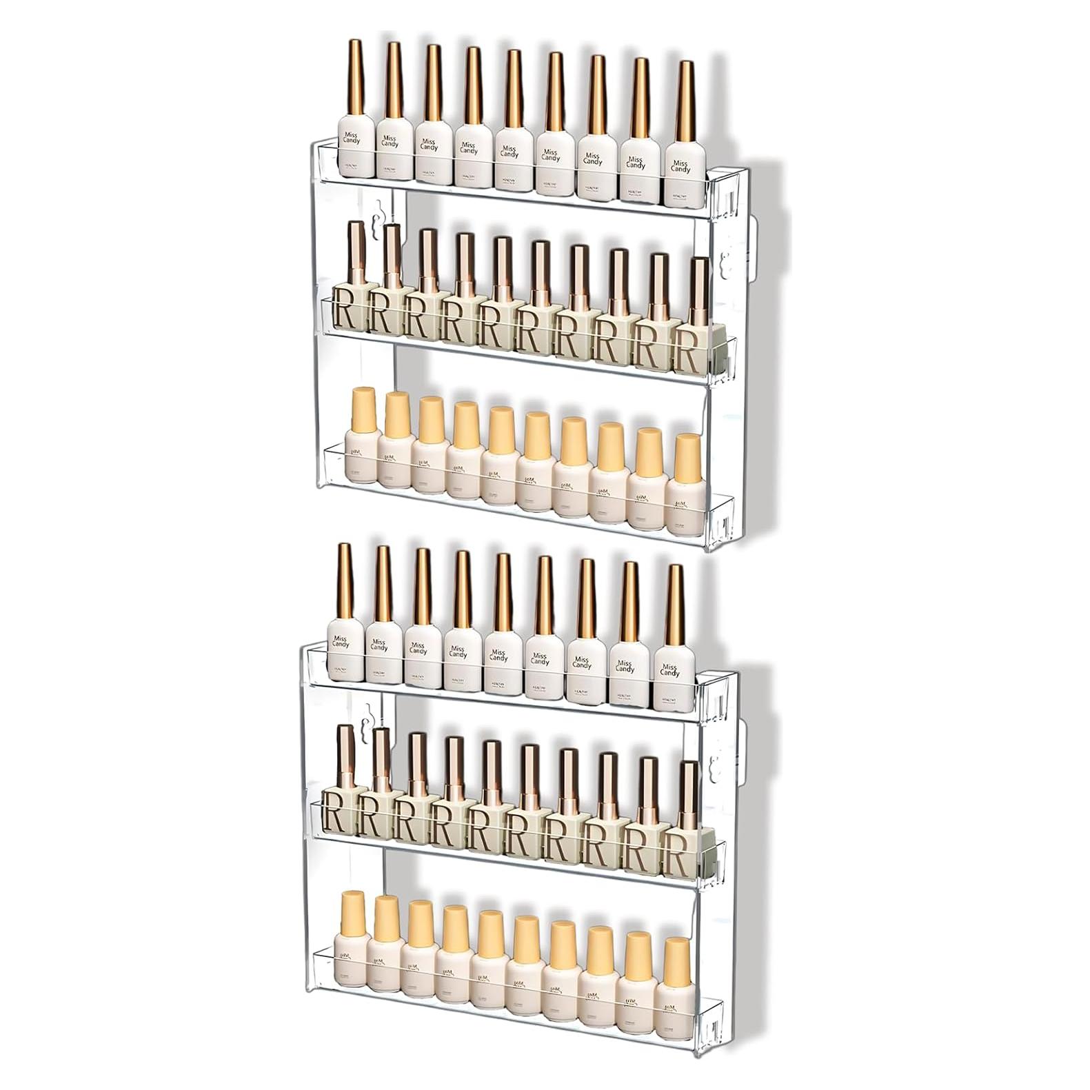 Organizador de Maquillaje YIEZI 3 Capas Acrílico Montado en Pared