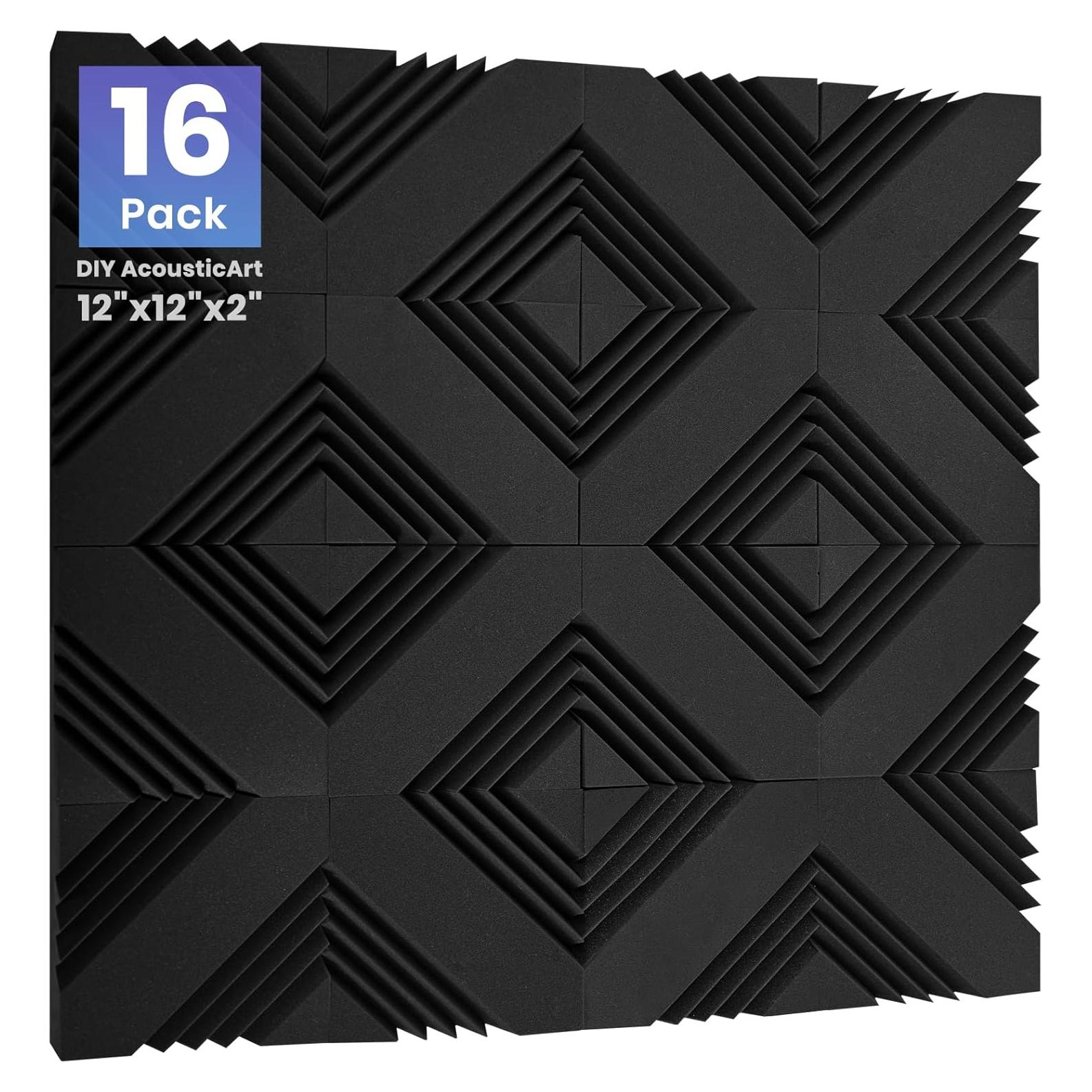 Paneles Acústicos de Espuma Focusound 16 Piezas 32.9x32.9cm