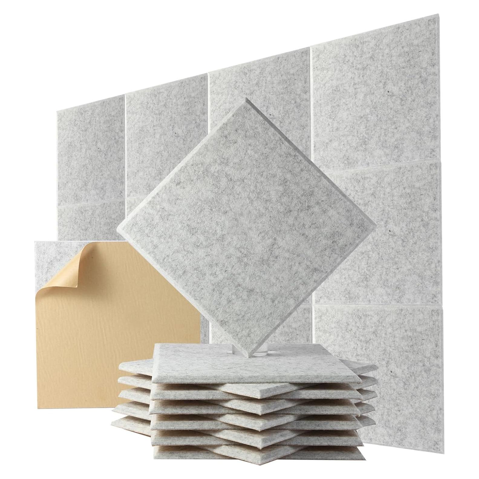 Paneles Acústicos Durbles - Aislamiento Sonoro 12 Piezas Gris