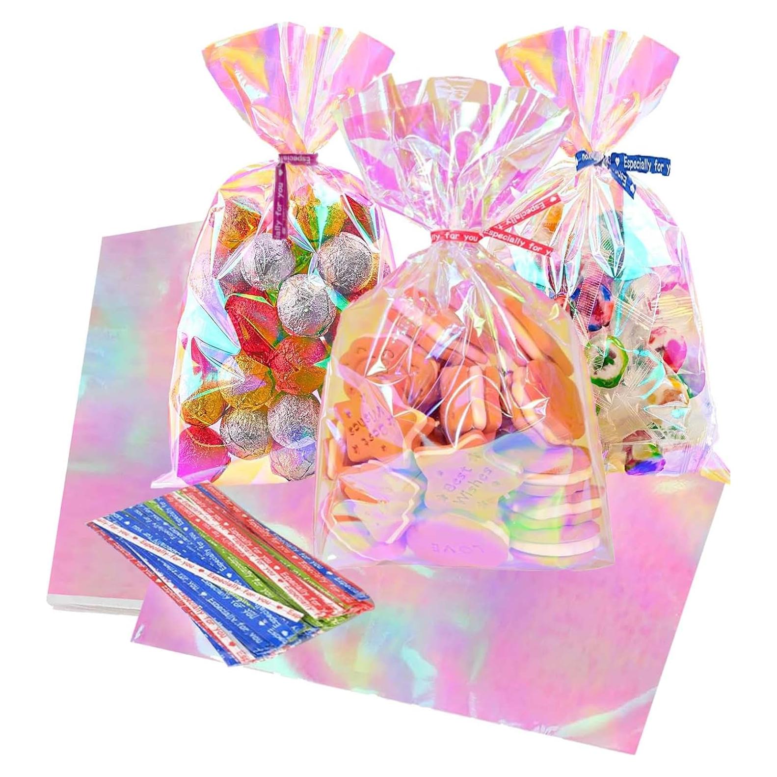 Bolsas de Celofán Iridiscentes Prxififeq 100PC 15x23 cm