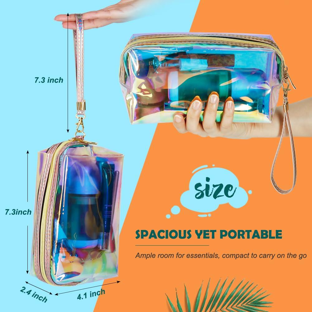 Paquete 2 Bolsas de Maquillaje Holográficas HRX 18.5x10.5x6 cm