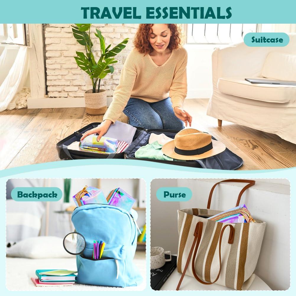 Paquete 2 Bolsas de Maquillaje Holográficas HRX 18.5x10.5x6 cm