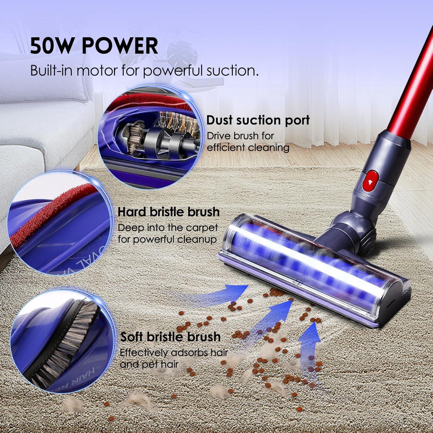 Cabezal de Aspiradora OTTWL V7 V8 V10 V11 V15 Anti-Enredos