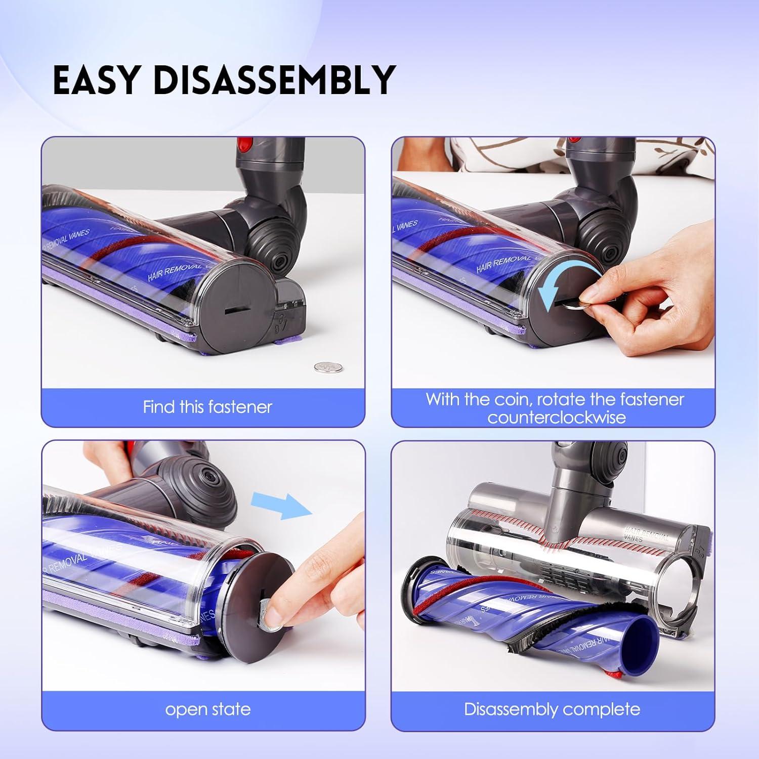 Cabezal de Aspiradora OTTWL V7 V8 V10 V11 V15 Anti-Enredos