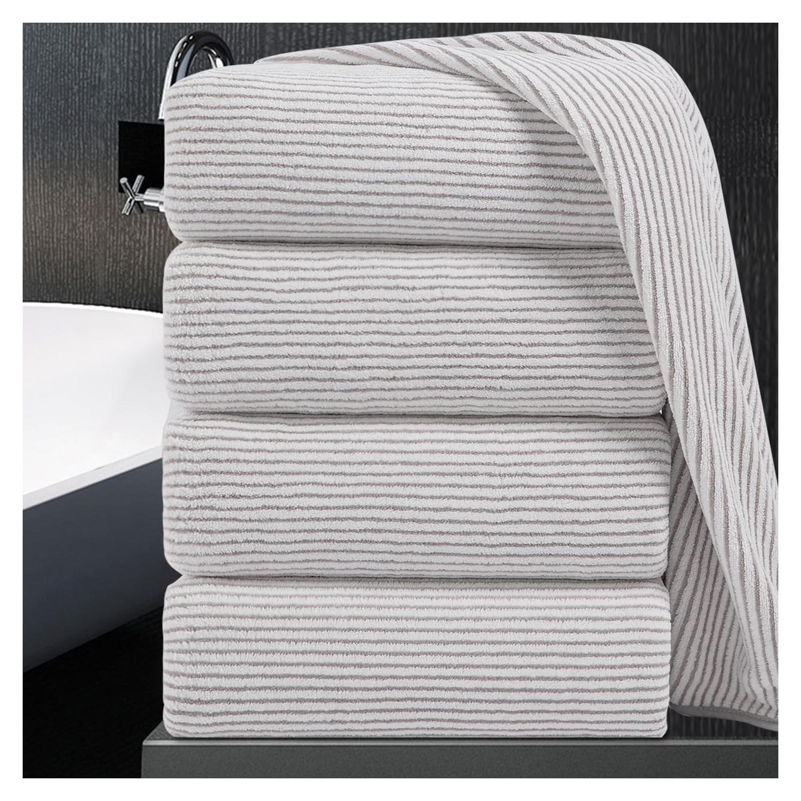 Juego de Toallas de Baño 4 Piezas Jessy Home Microfibra Beige