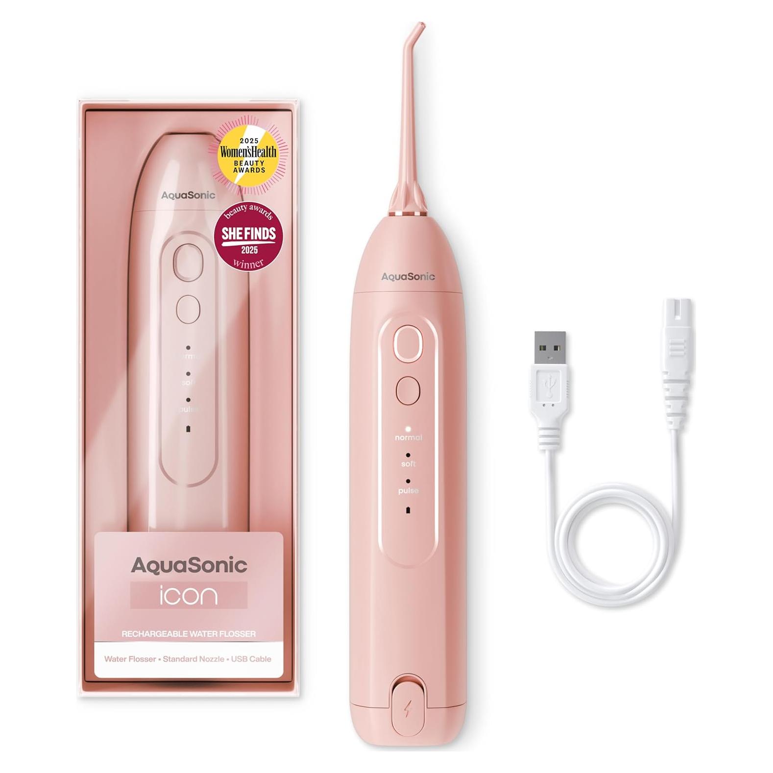 Irrigador de Agua AquaSonic Icon Inalámbrico Recargable Rubor