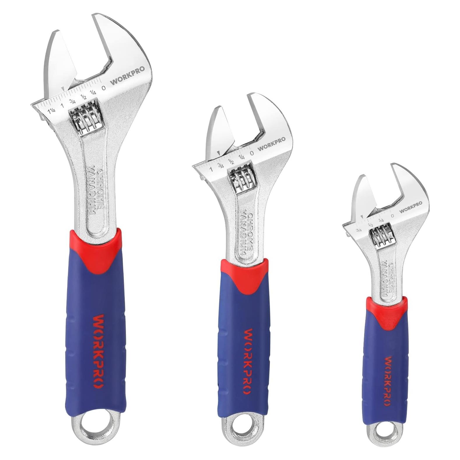 Conjunto de Llaves Ajustables WORKPRO 3 Piezas 160-250mm