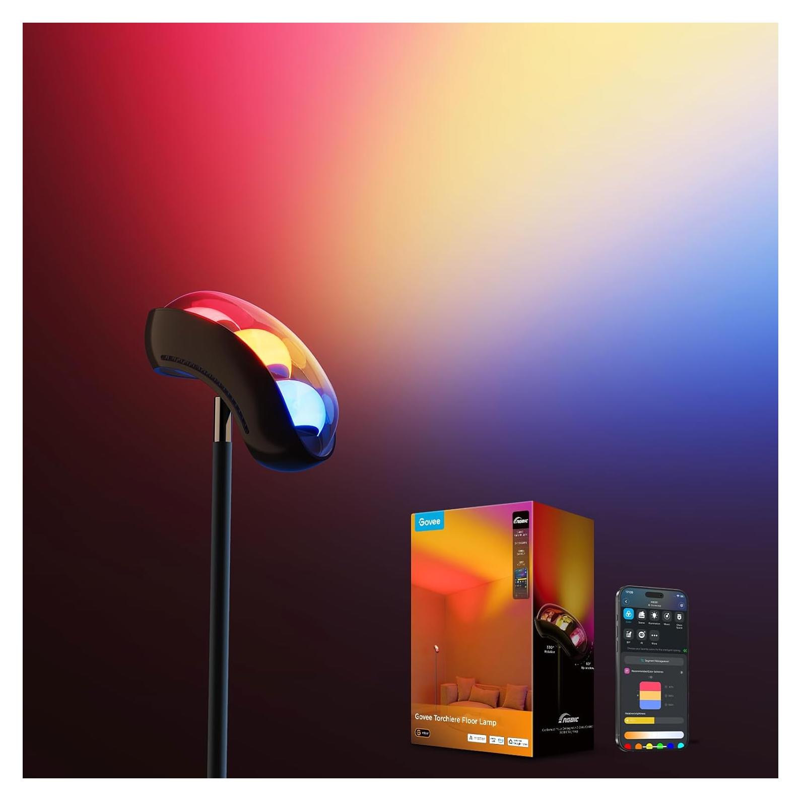 Lámpara de Pie Govee H60B1 RGBIC 170 cm, Control Alexa