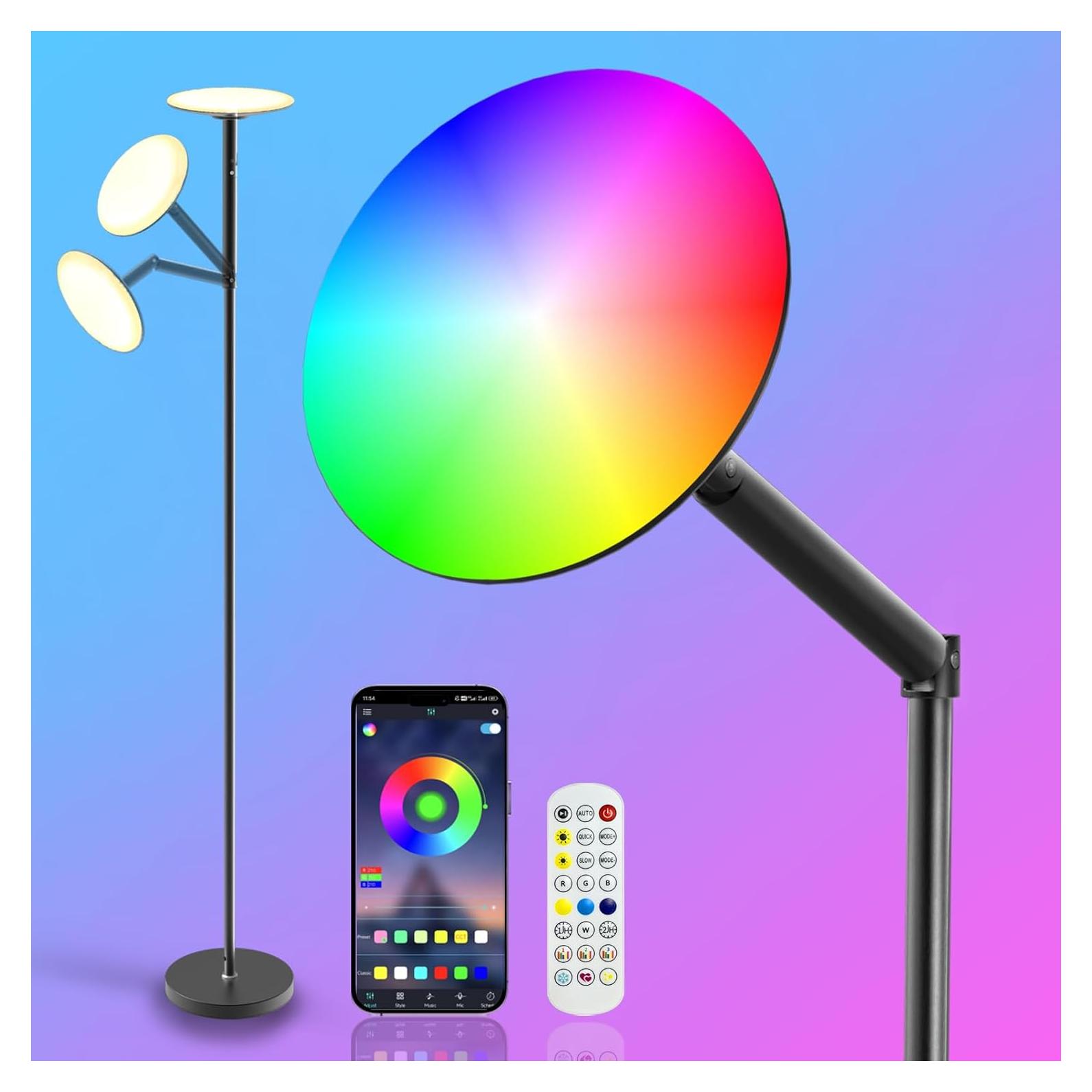 Lámpara de Pie Inteligente Echosari RGB 67" con Control APP
