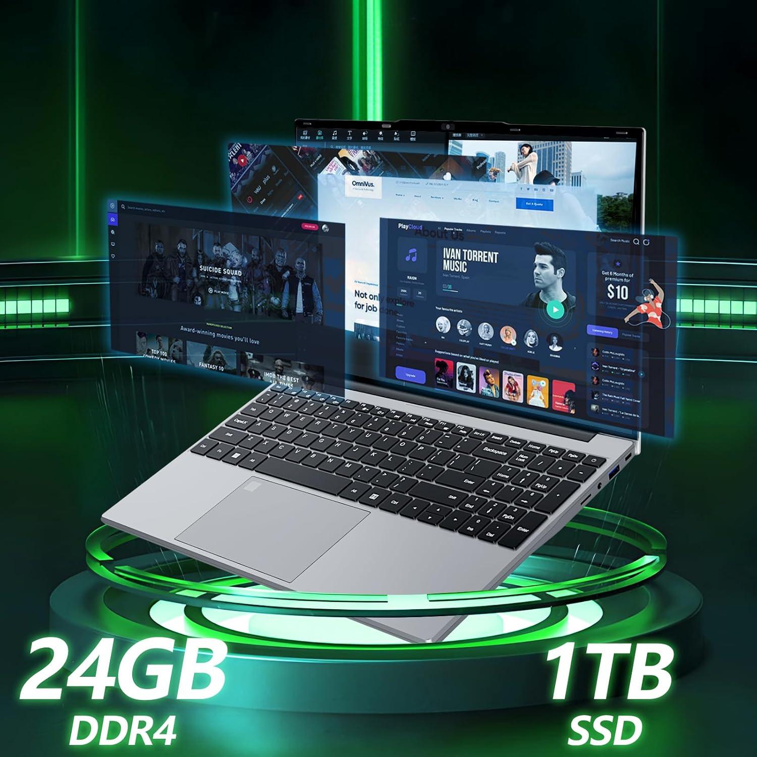 Laptop para Juegos AVENKA UL153, 15.6" FHD, 24GB RAM, 1TB SSD