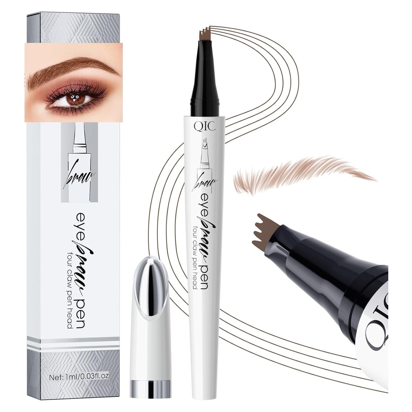 Lápiz de Cejas Impermeable Yulinlon 4 Vías 1# Café Claro