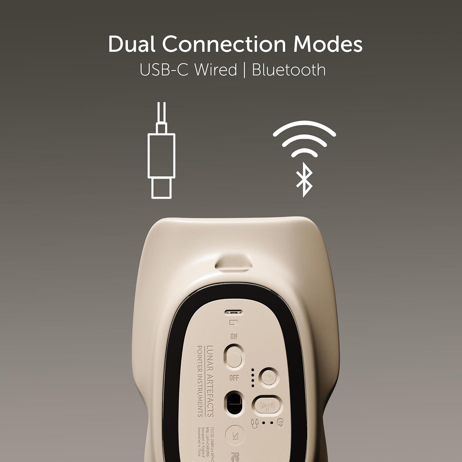 Ratón Inalámbrico Bluetooth Artefactos Lunares Blanco Recargable