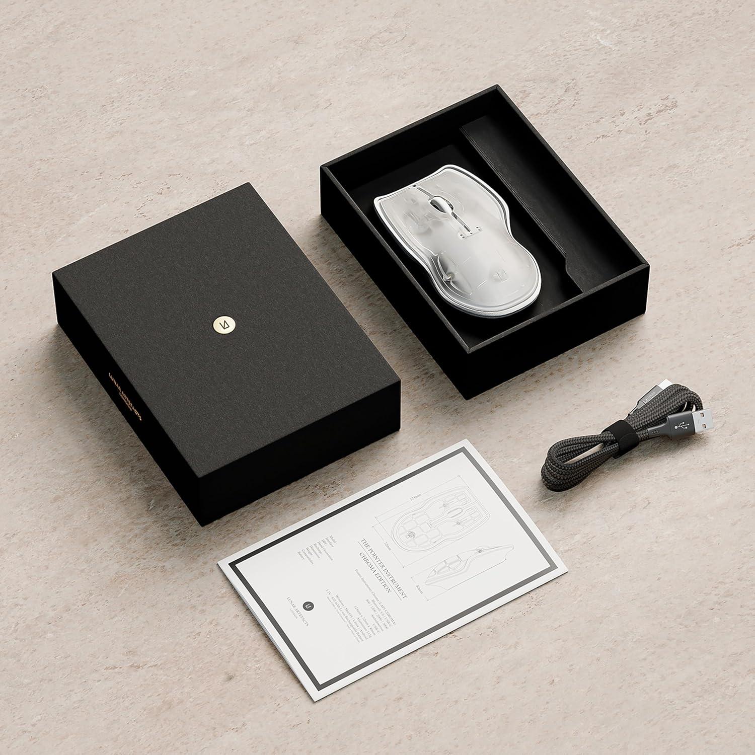 Ratón Inalámbrico Bluetooth Artefactos Lunares Blanco Recargable