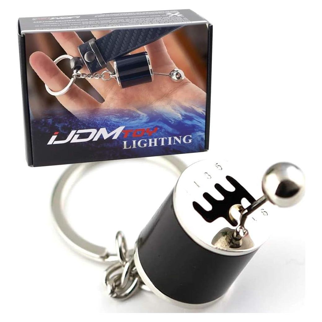 Llavero Palanca de Cambios iJDMTOY Cromo 4.22 cm