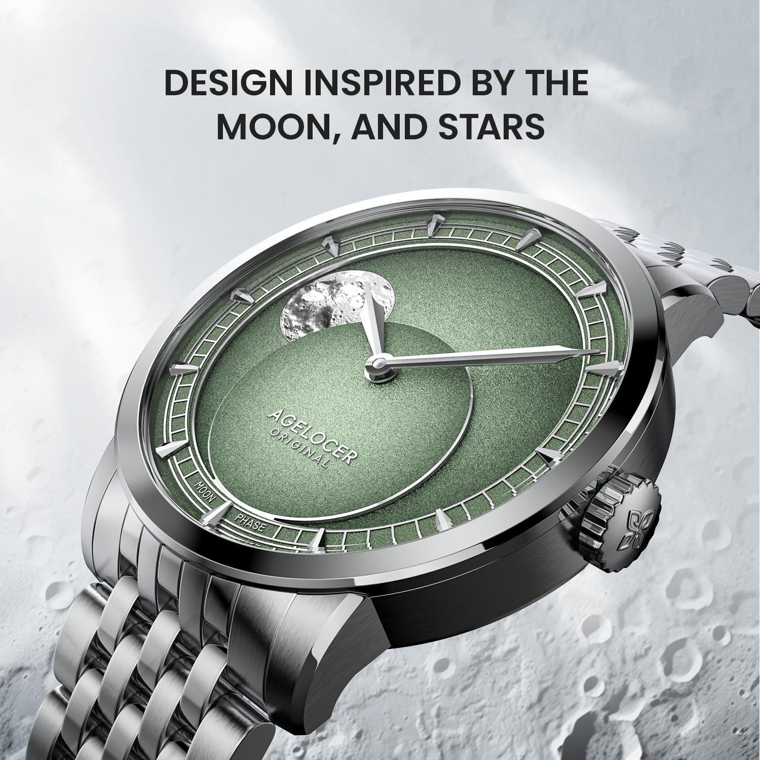 Reloj Mecánico AGELOCER 29.51 Días Fase Lunar Hombre