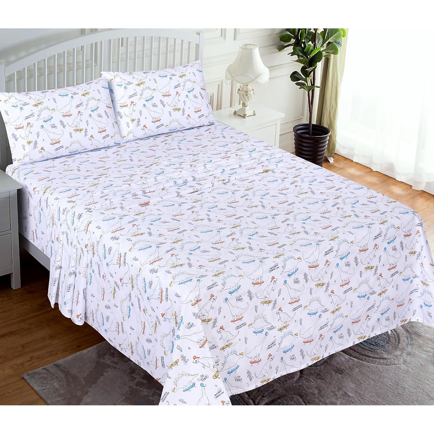 Sábanas 100% Algodón RUVANTI Completo Floral 4 Piezas