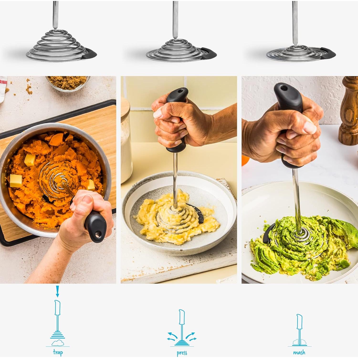 Aplastador de Verduras Dreamfarm Smood Ergonómico Negro 220g