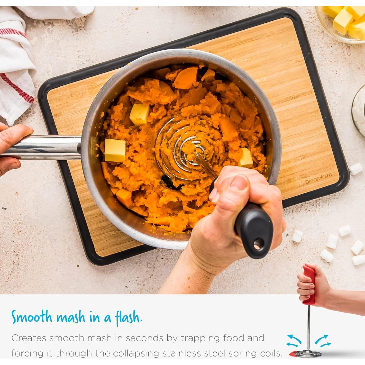 Aplastador de Verduras Dreamfarm Smood Ergonómico Negro 220g