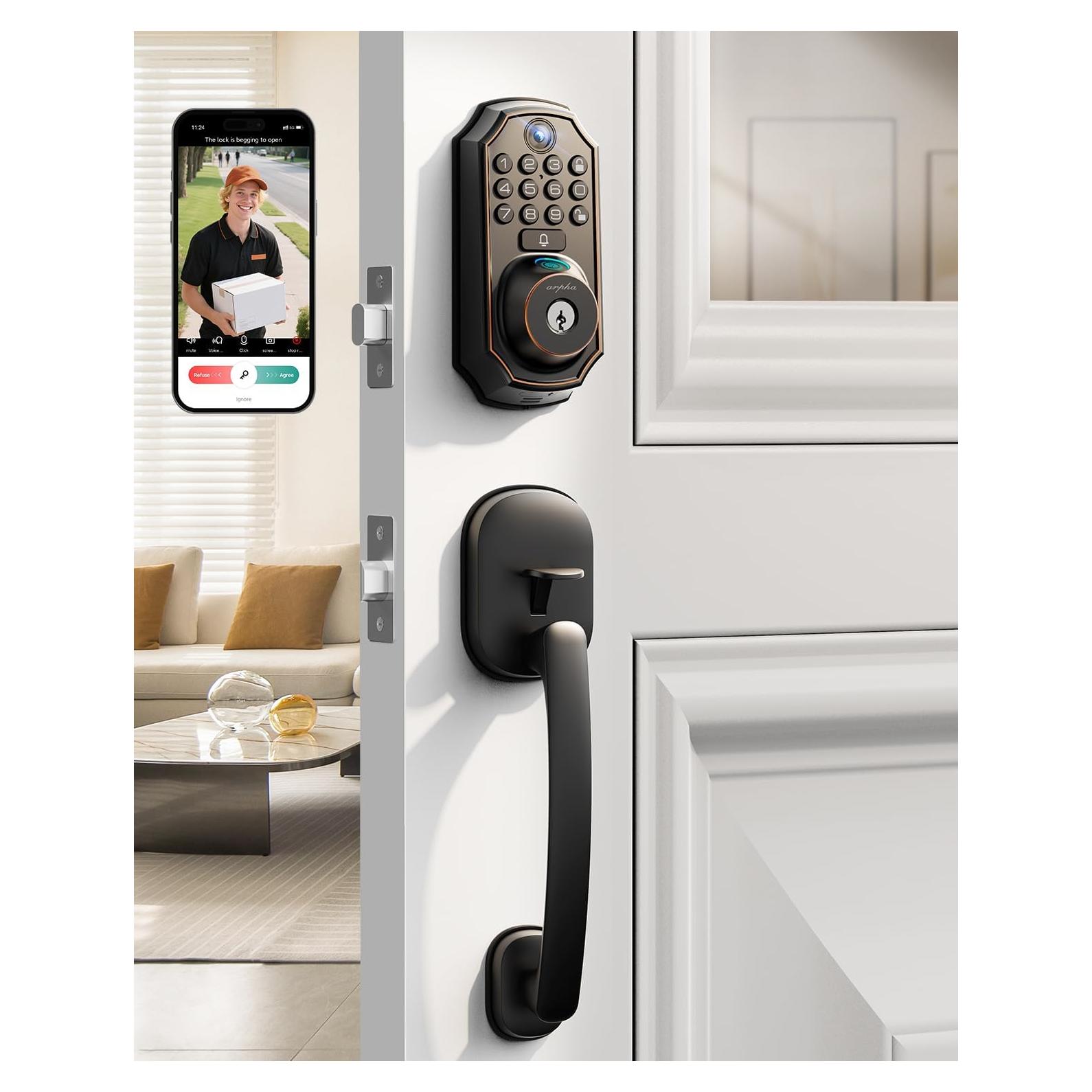 Cerradura Inteligente WiFi ARPHA D289+H100-NEW con Cámara y Huella