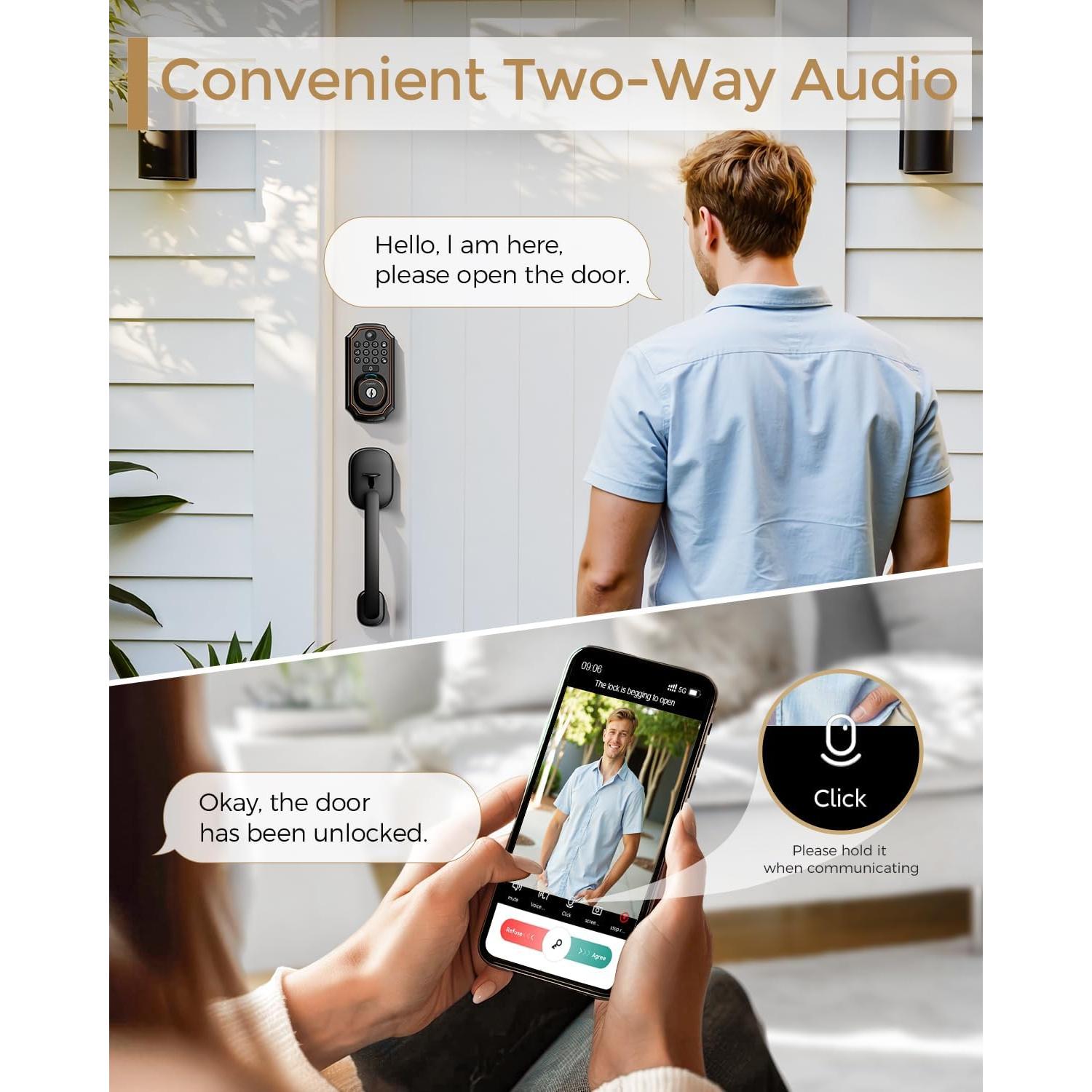 Cerradura Inteligente WiFi ARPHA D289+H100-NEW con Cámara y Huella