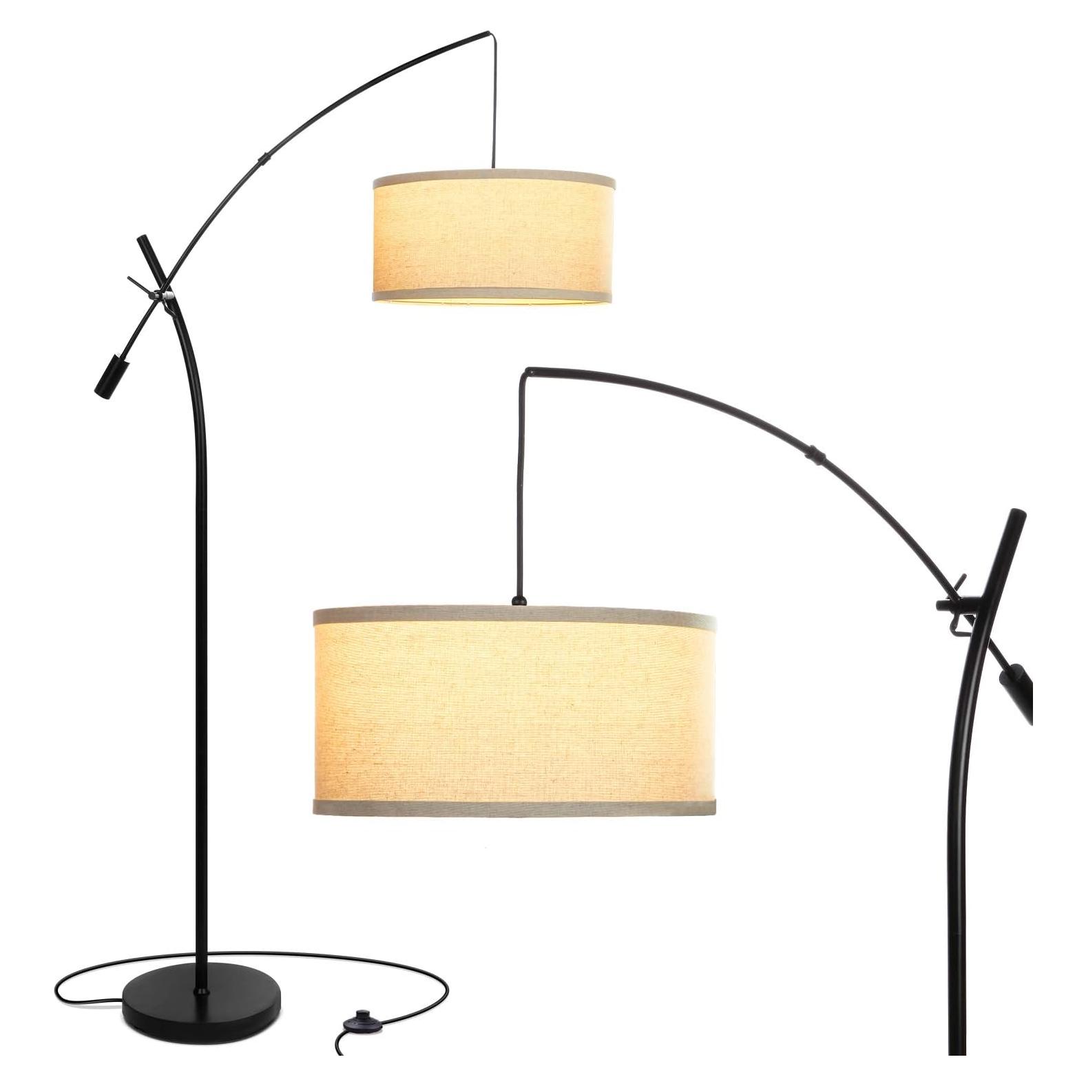 Lámpara de Pie LED Brightech Grayson Ajustable Negra 84cm