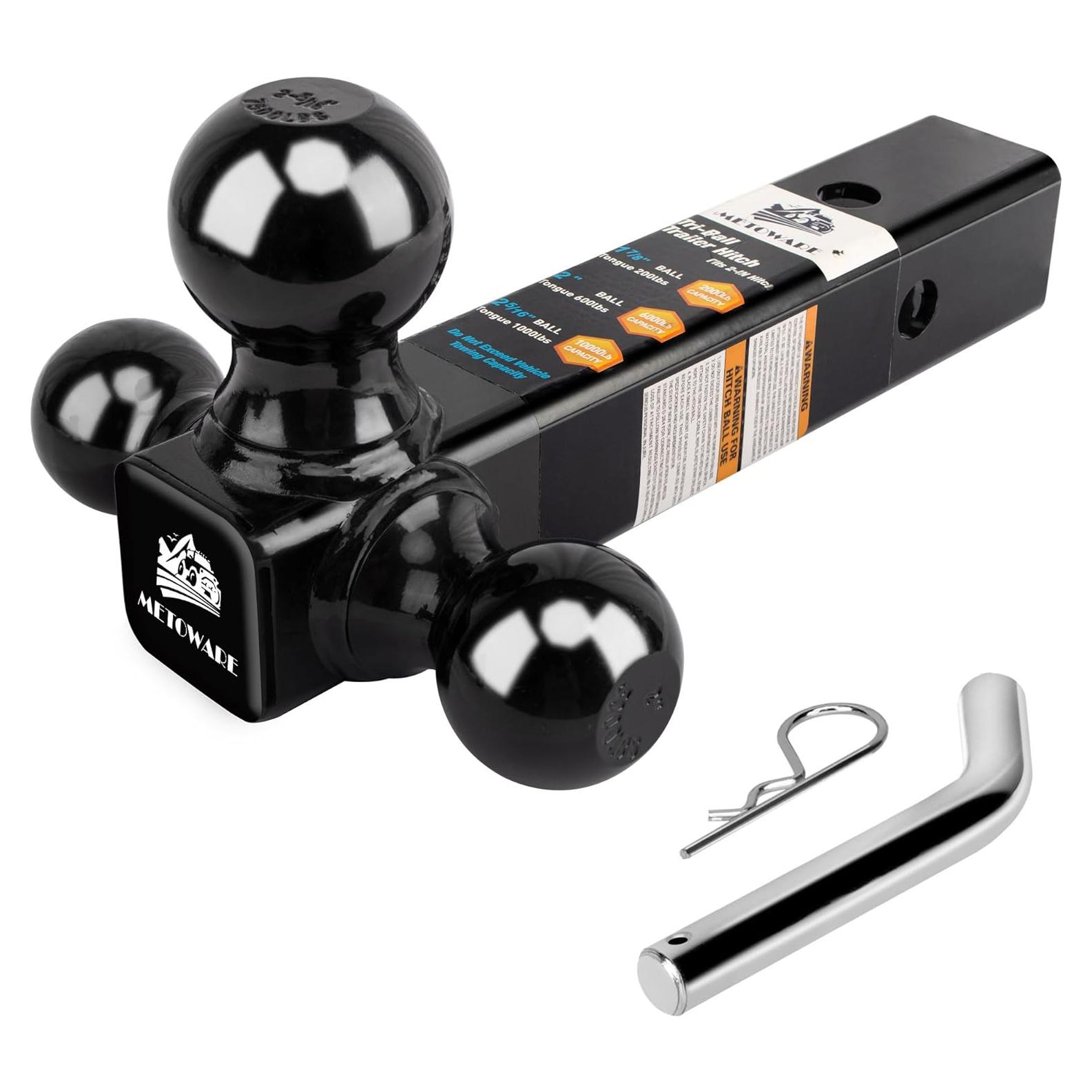 Enganche de Remolque Tri Bola METOWARE 3 Tamaños 907kg a 4536kg