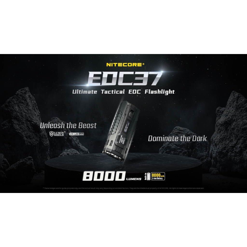 Linterna Nitecore EDC37 8000 Lúmenes USB-C Pantalla OLED