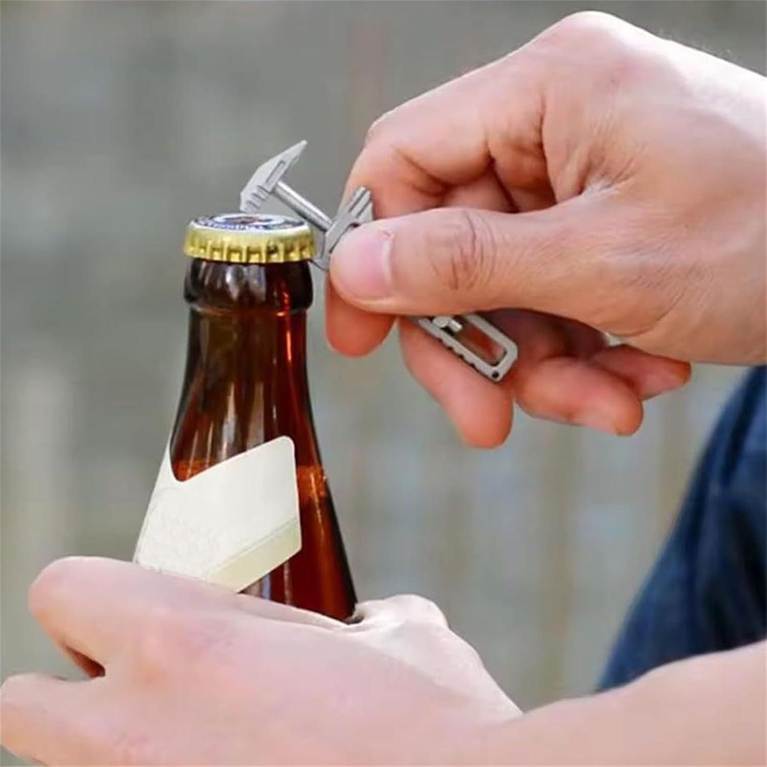 Multiherramienta Compacta de Titanio Genérico 6x2cm Plata