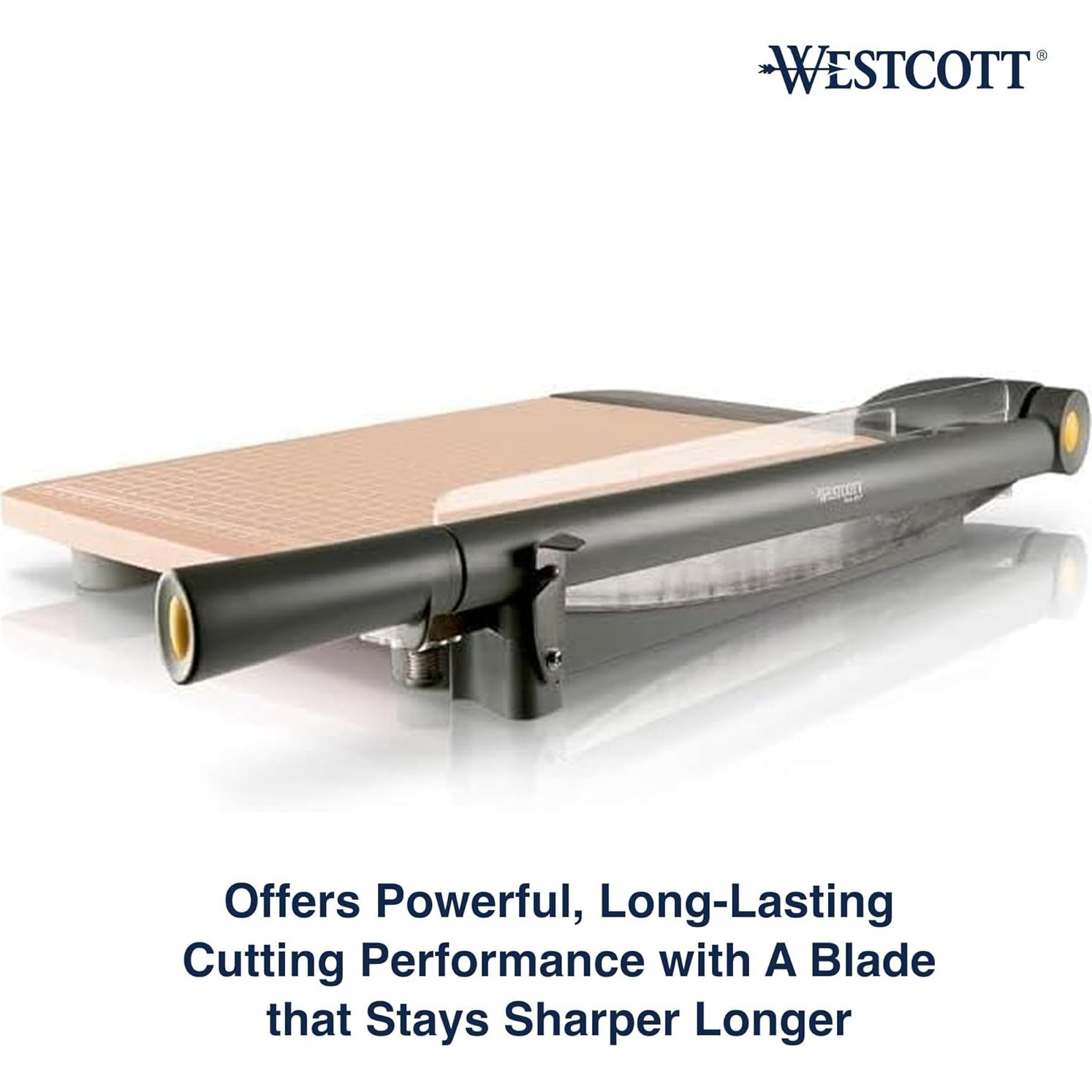 Cortadora de Papel Guillotina Westcott 45.72 cm con Cuchilla de Titanio