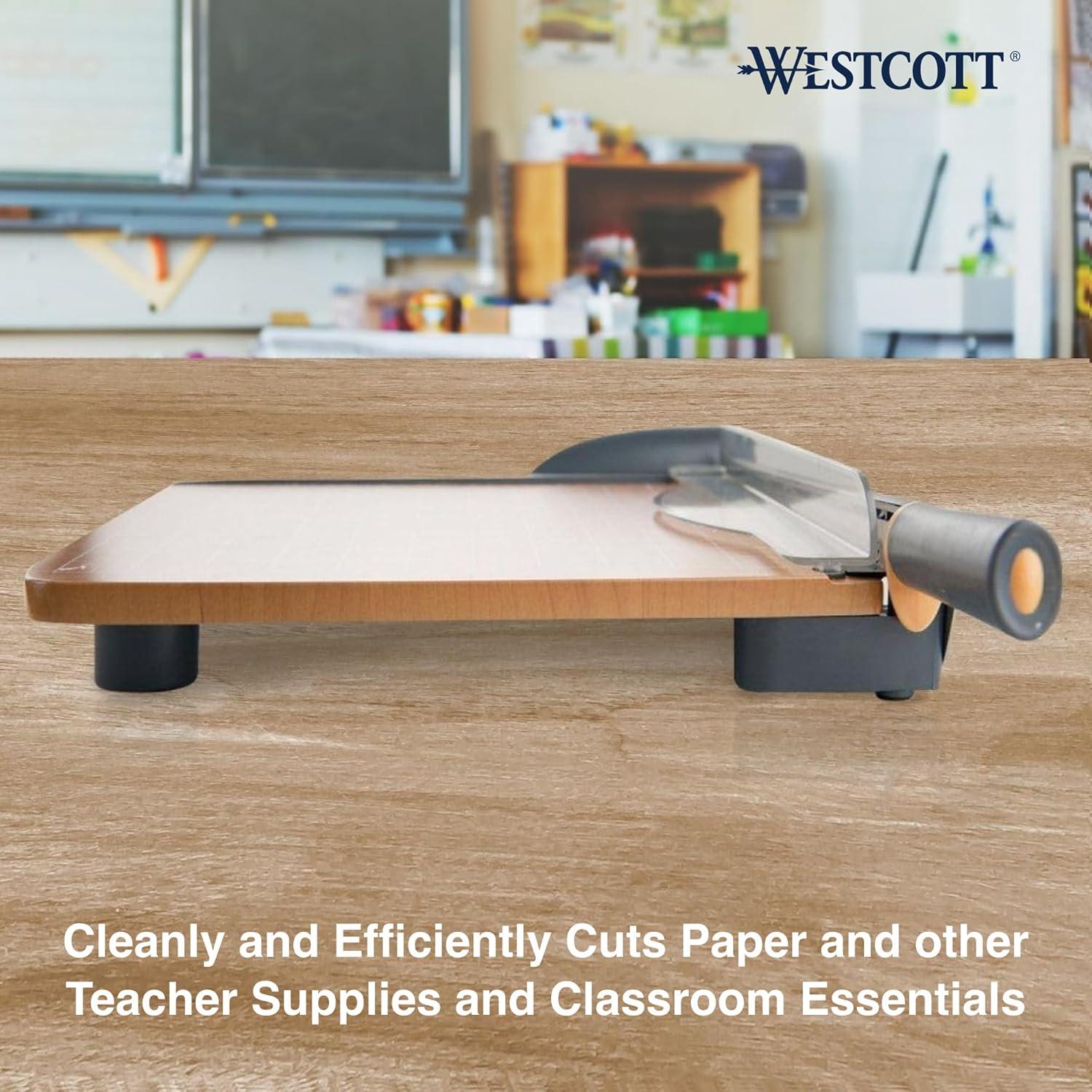 Cortadora de Papel Guillotina Westcott 45.72 cm con Cuchilla de Titanio