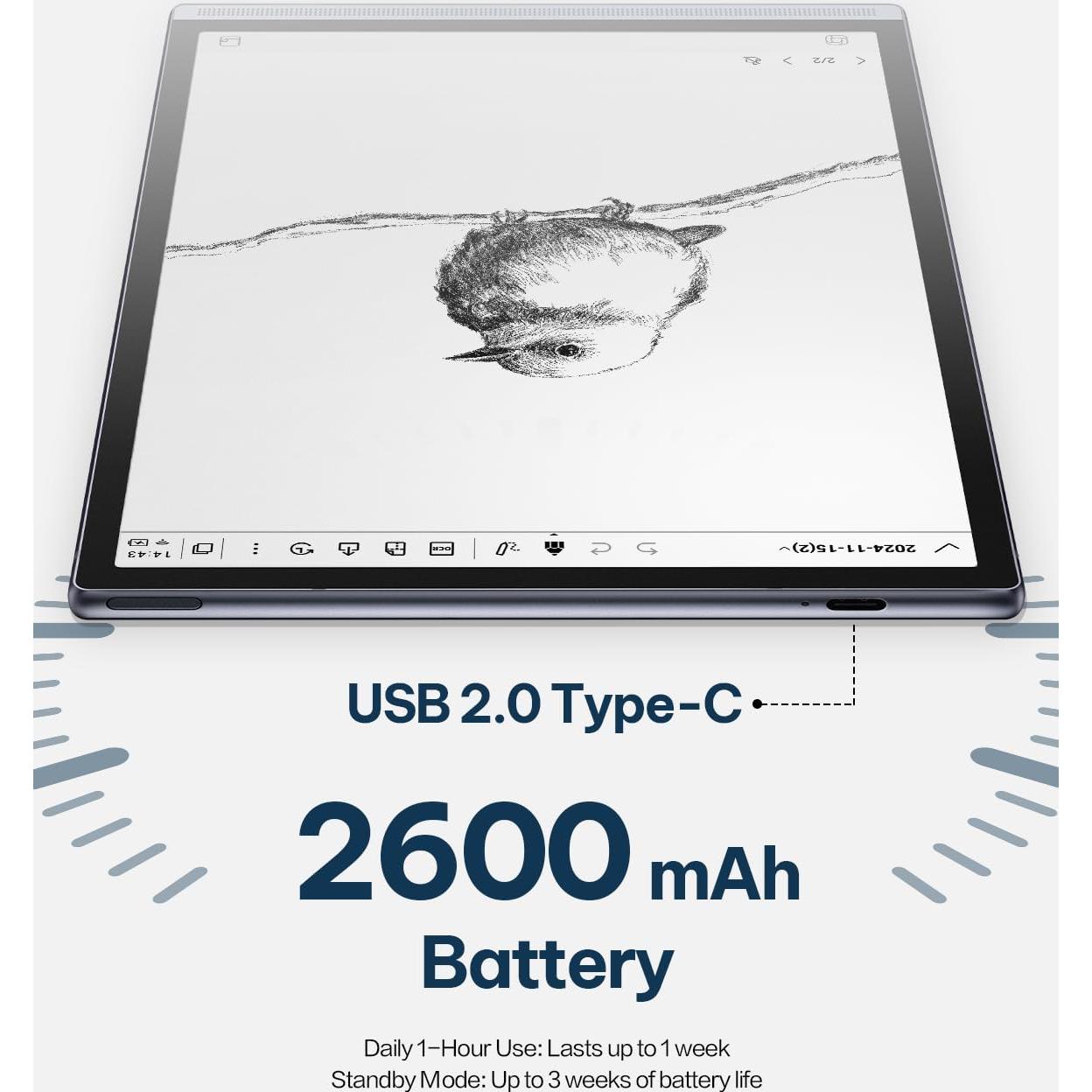 Tableta AINOTE Air 2 de 8.2" E Ink con Stylus y IA